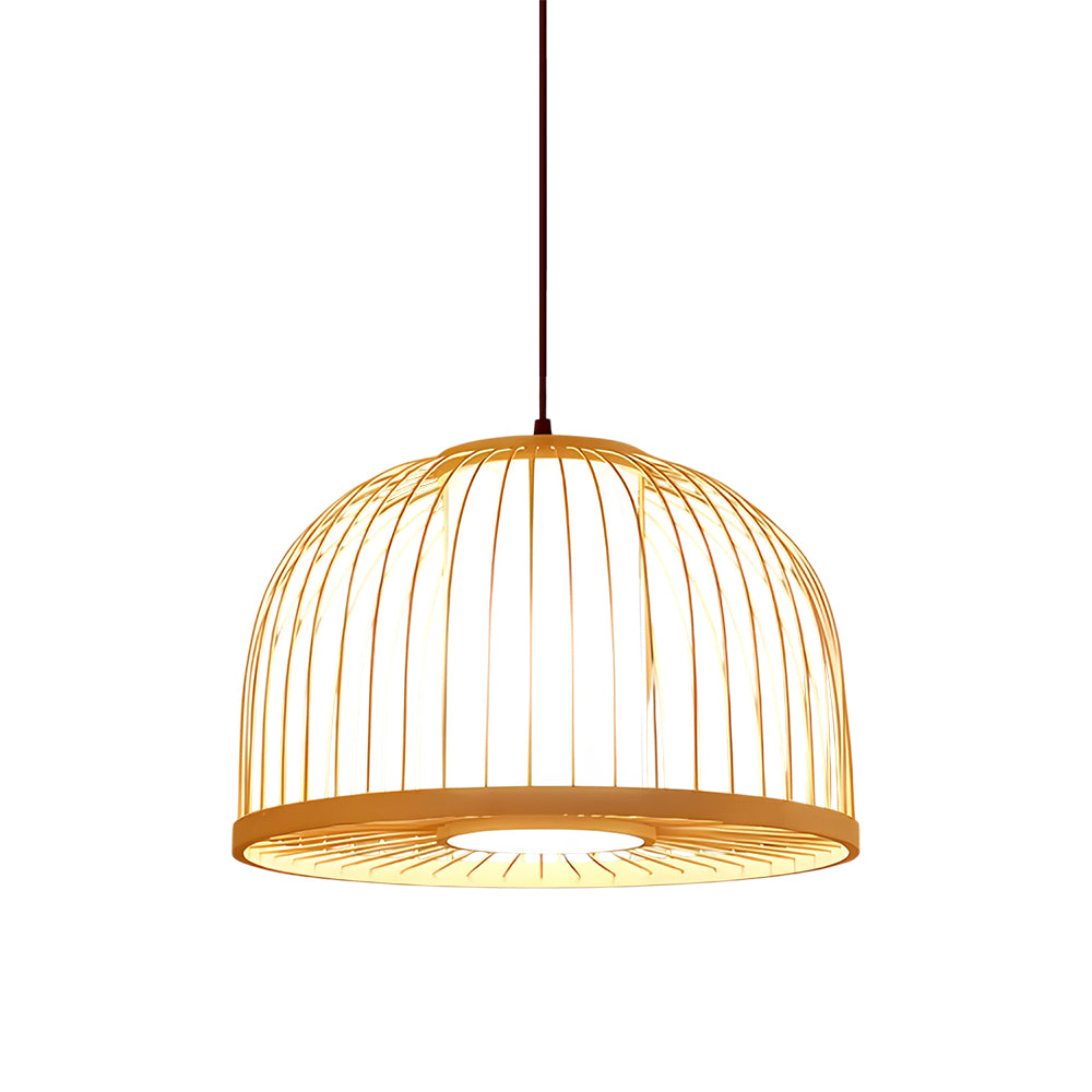 Semi-Circle Rattan Pendant Lamp