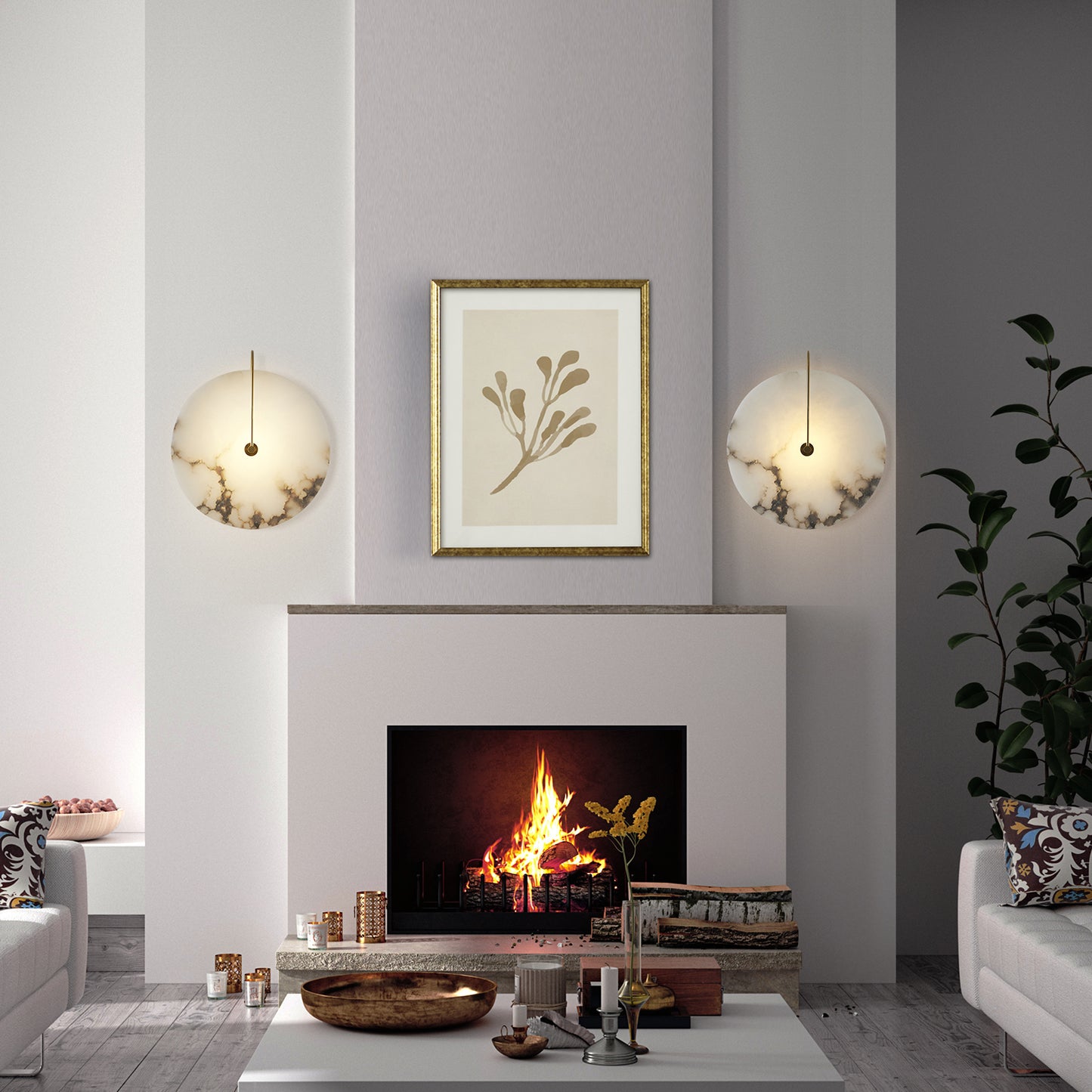 ADA Alabaster Sconce