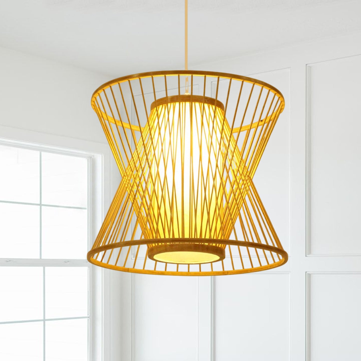 Bamboo Birdcage Pendant Lamp