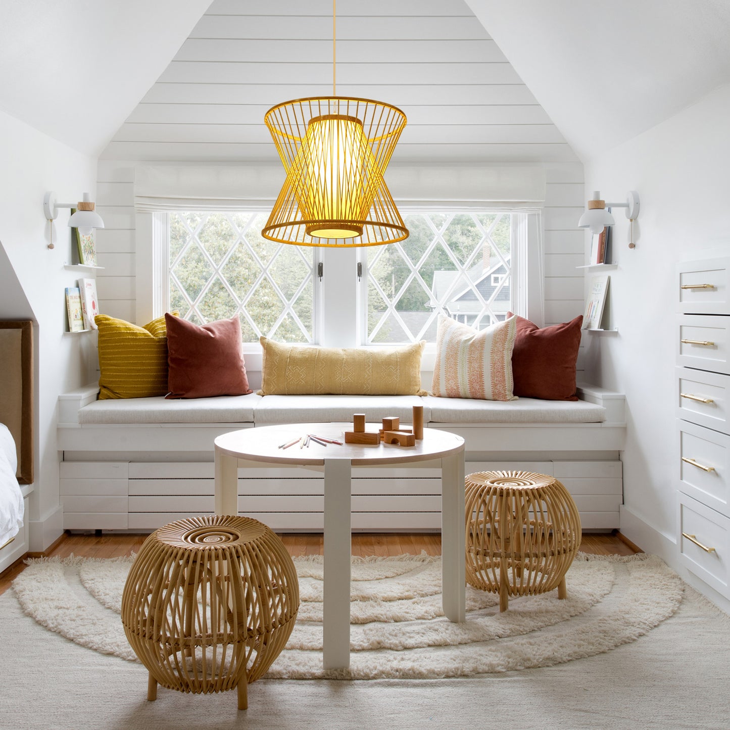 Bamboo Birdcage Pendant Lamp