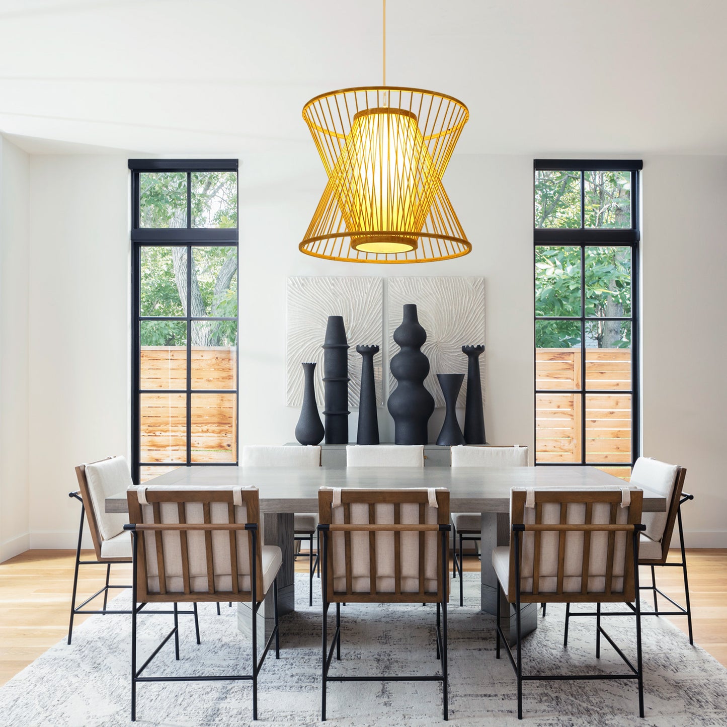 Bamboo Birdcage Pendant Lamp