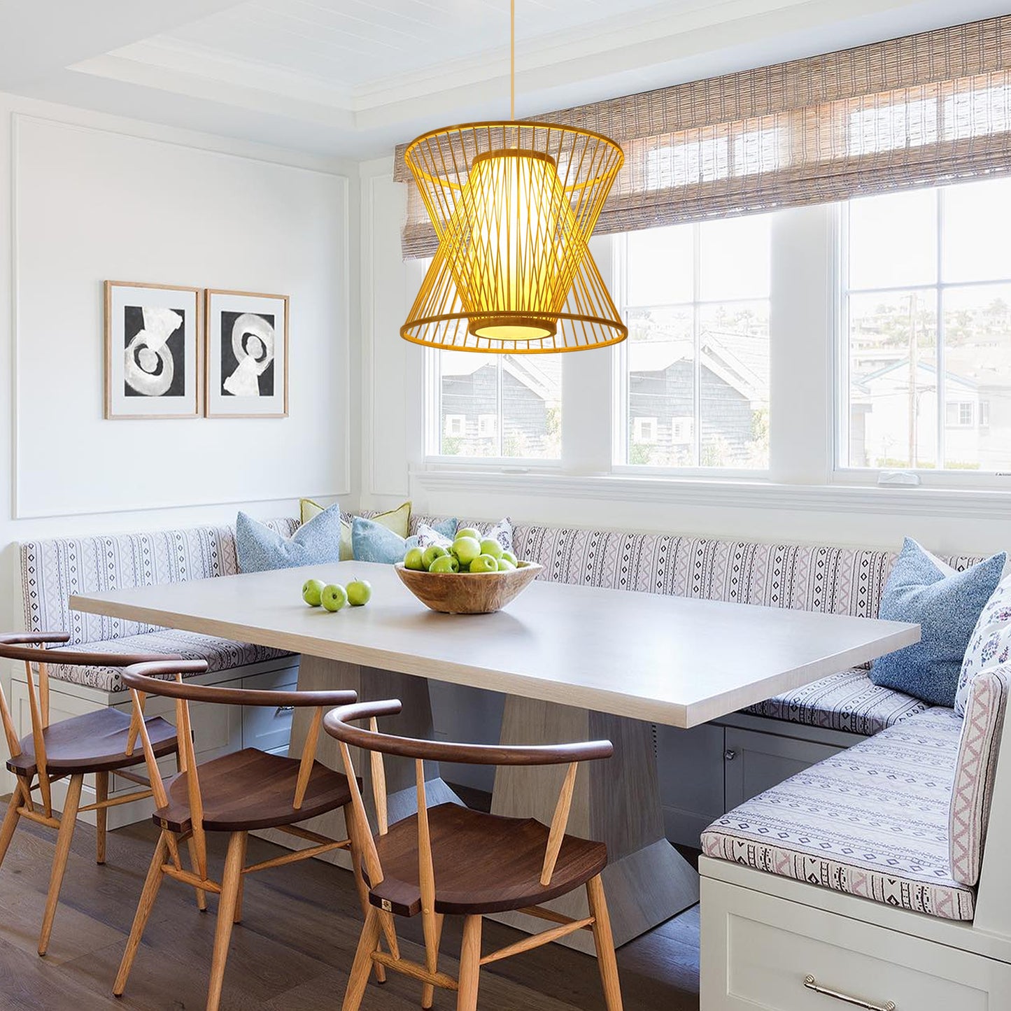 Bamboo Birdcage Pendant Lamp