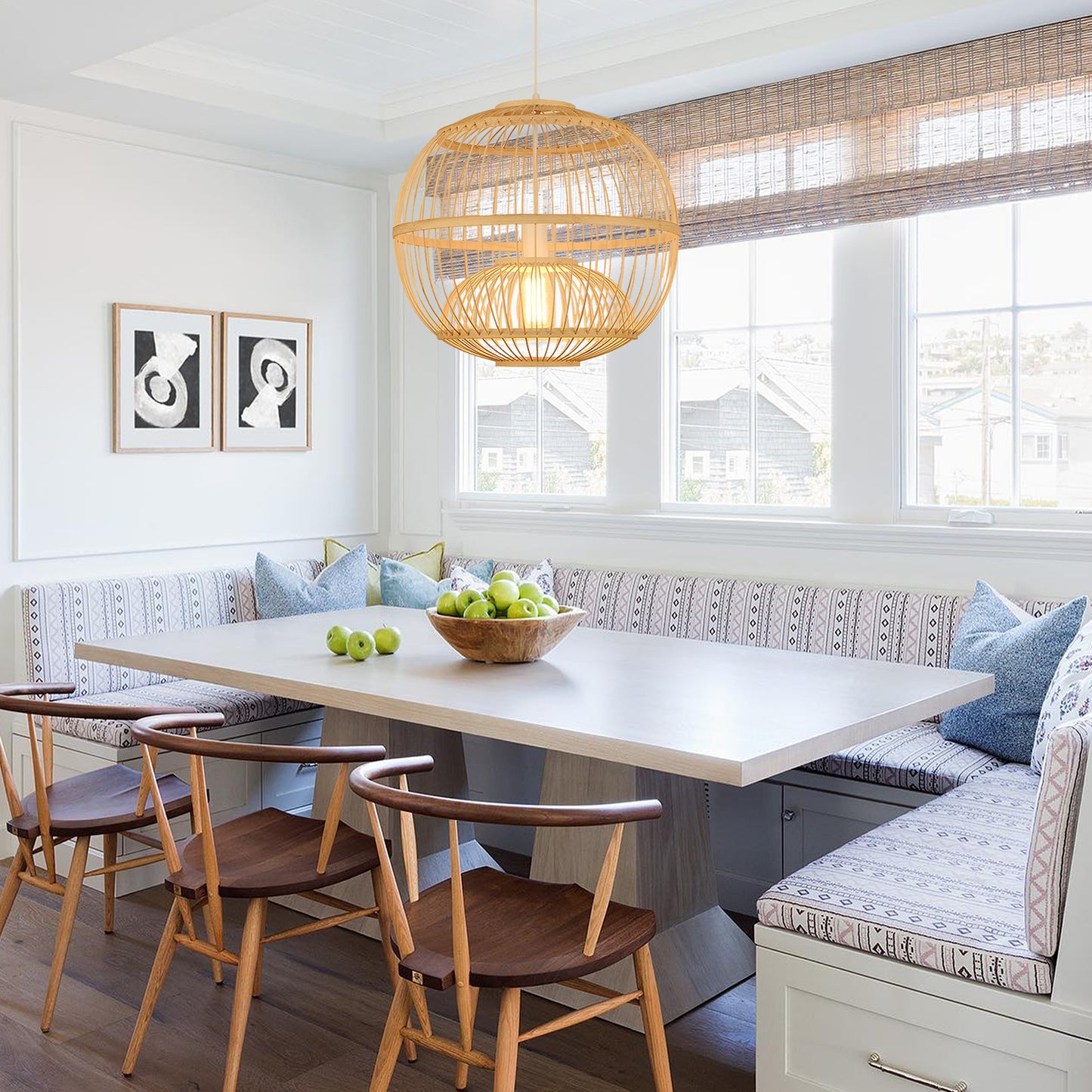 Rattan Lantern Chandelier