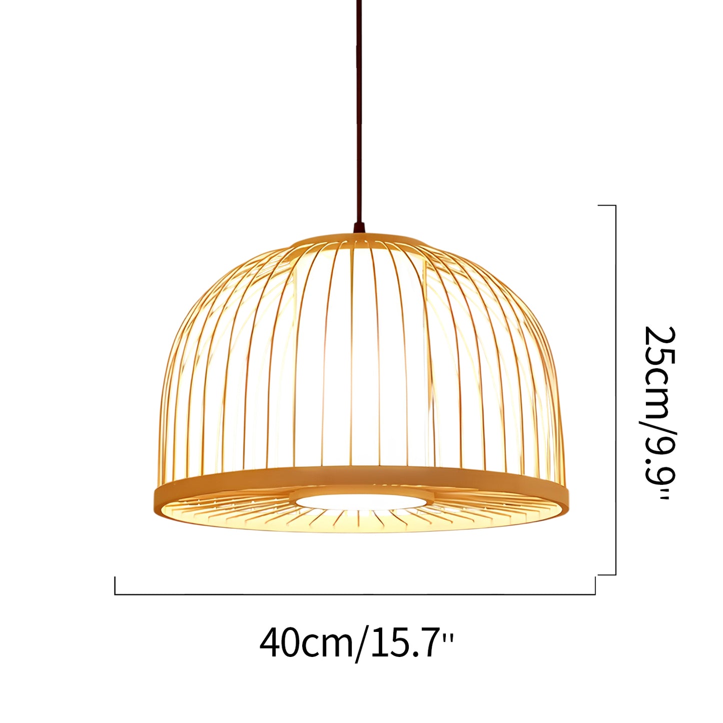 Semi-Circle Rattan Pendant Lamp