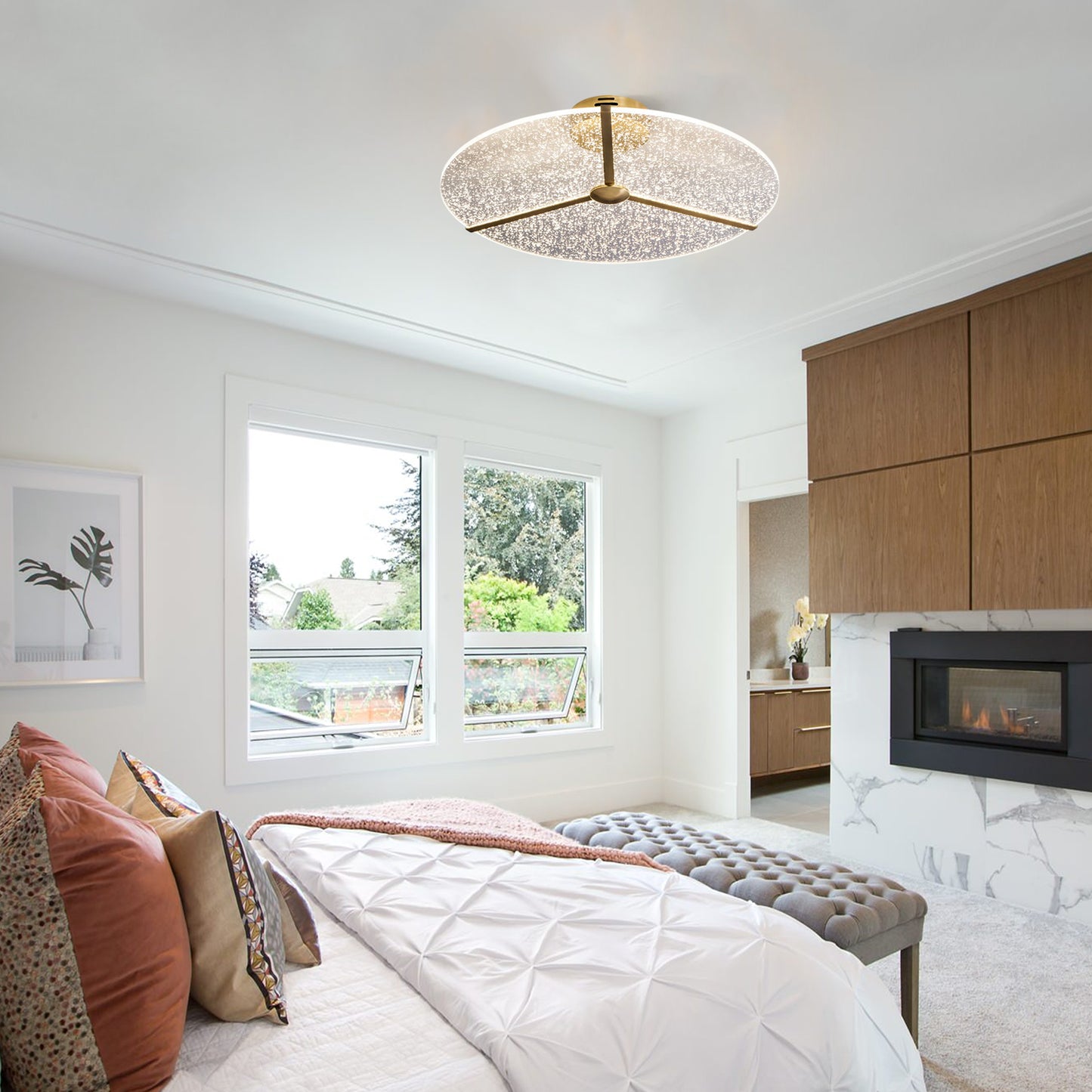 Snowflake Round Ceiling Lamp