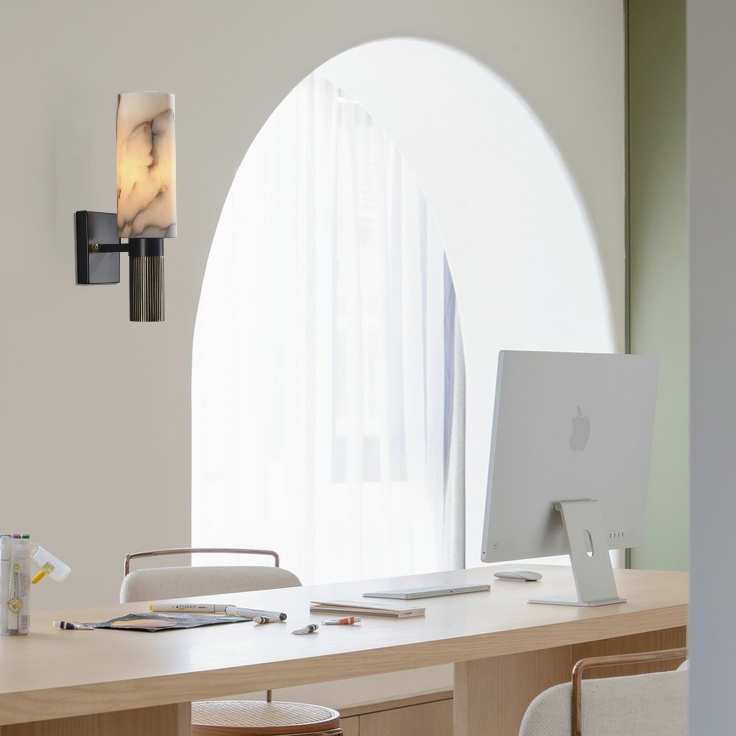 Torch Alabaster Wall Lamp